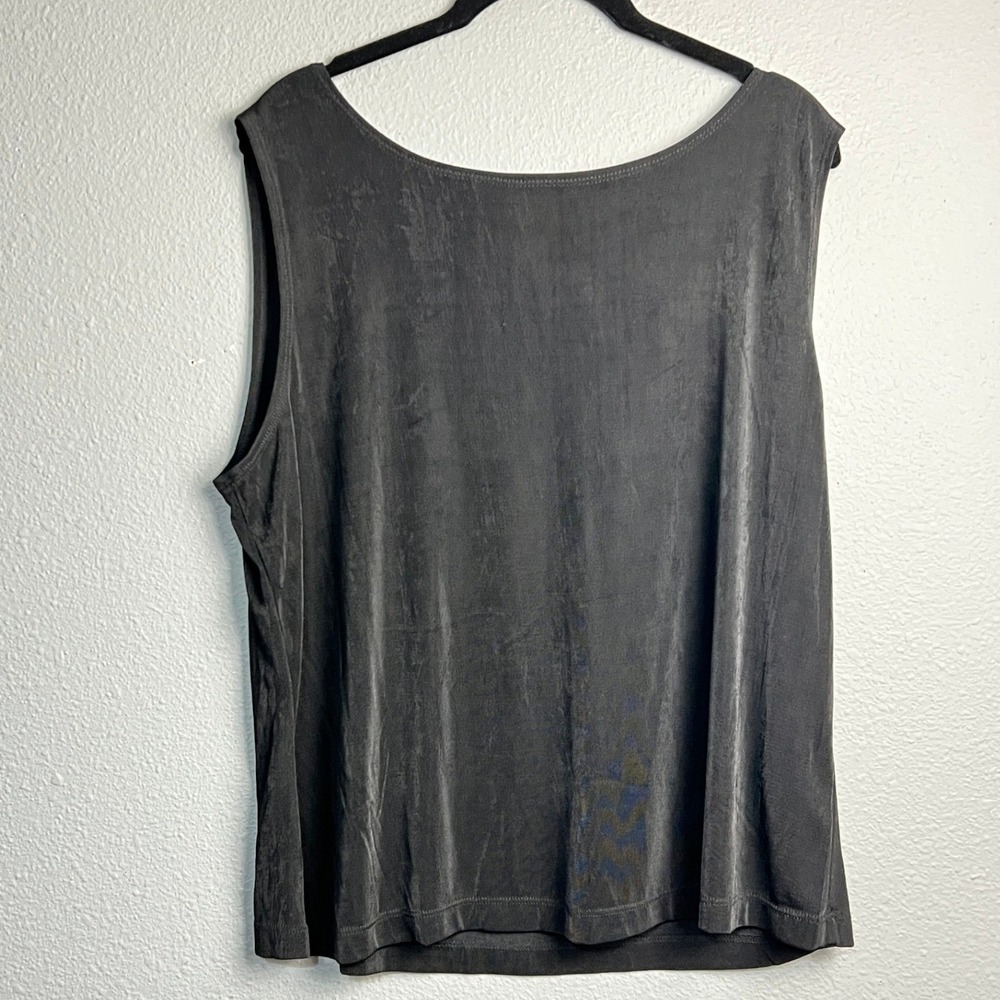 Ruby Rd. Tank Top Sleeveless Gray Textured Knit XL Base Layer Grannycore Classic